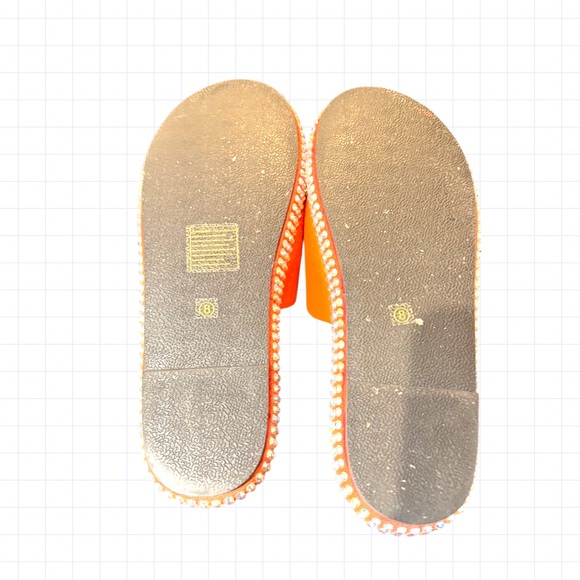 Cape Robbin Neon Orange Rhinestone Slide - Picture 5 of 8